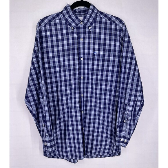 Southern Tide Mens Plaid Long Sleeve Button Down Shirt Classic Fit Blue Small - Picture 2 of 7